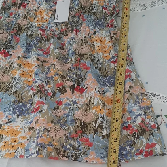 NWT💐REFORMATION💐CUTE Multicolor COTTON Floral Off-Shoulder Mini Dress Sz M - Picture 7 of 13